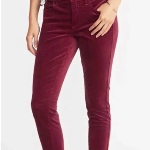 Old Navy Red Velvet Skinny Pant - Picture 3 of 9